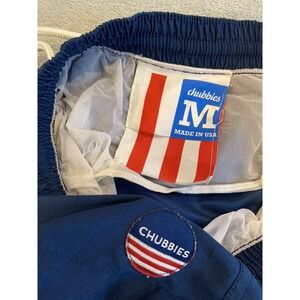 Men's Chubbies 4.5" inseam Blue Lined Made In USA Swim Trunks Small S